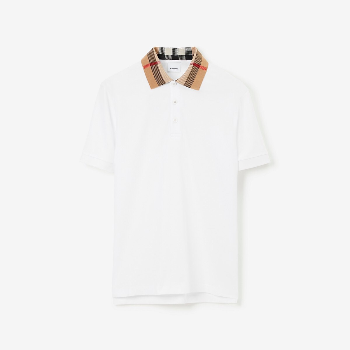 P299 格纹领POLO衫白色