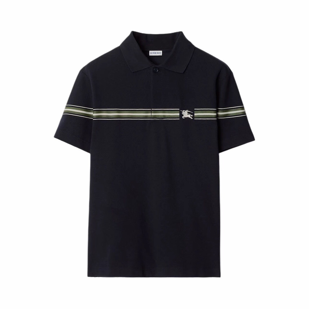 P299 条纹战马POLO衫黑色