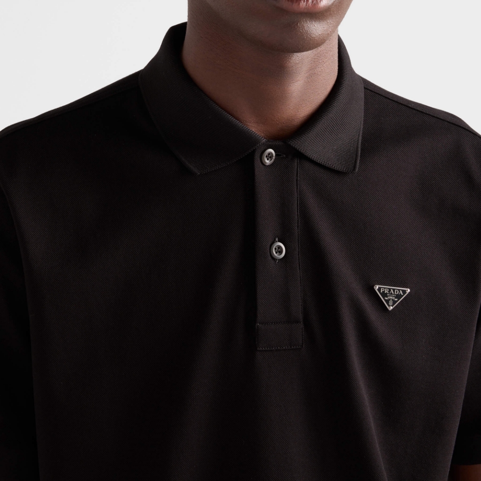 P309 Classic Triangle Black Polo Shirt