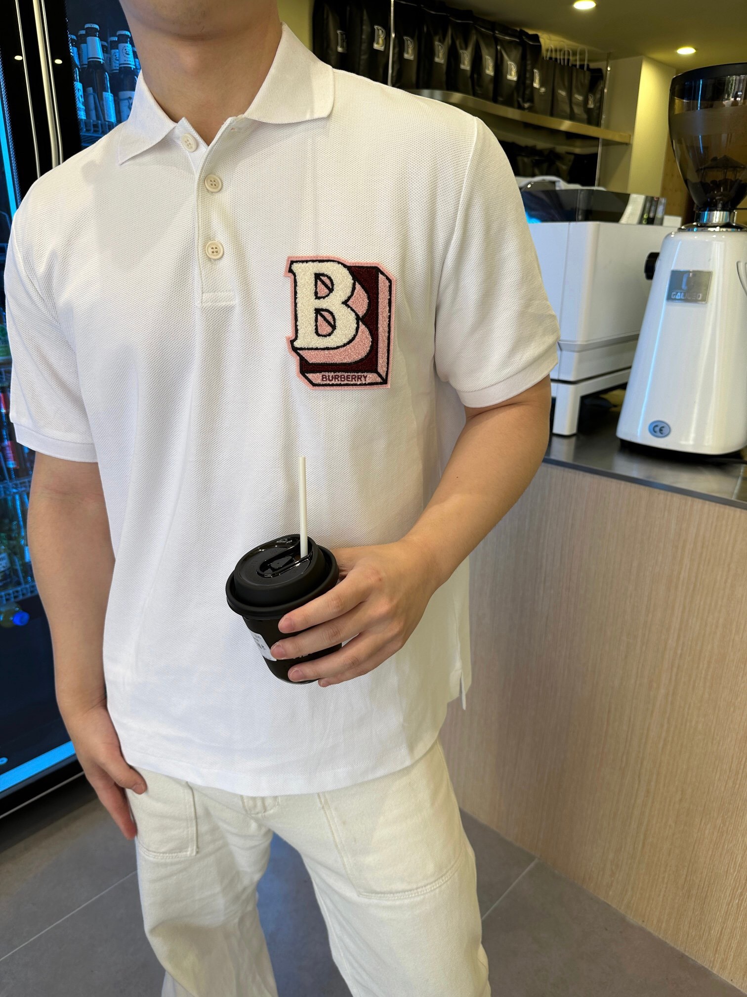 P319 毛巾贴饰网眼布POLO衫白色 · image 23