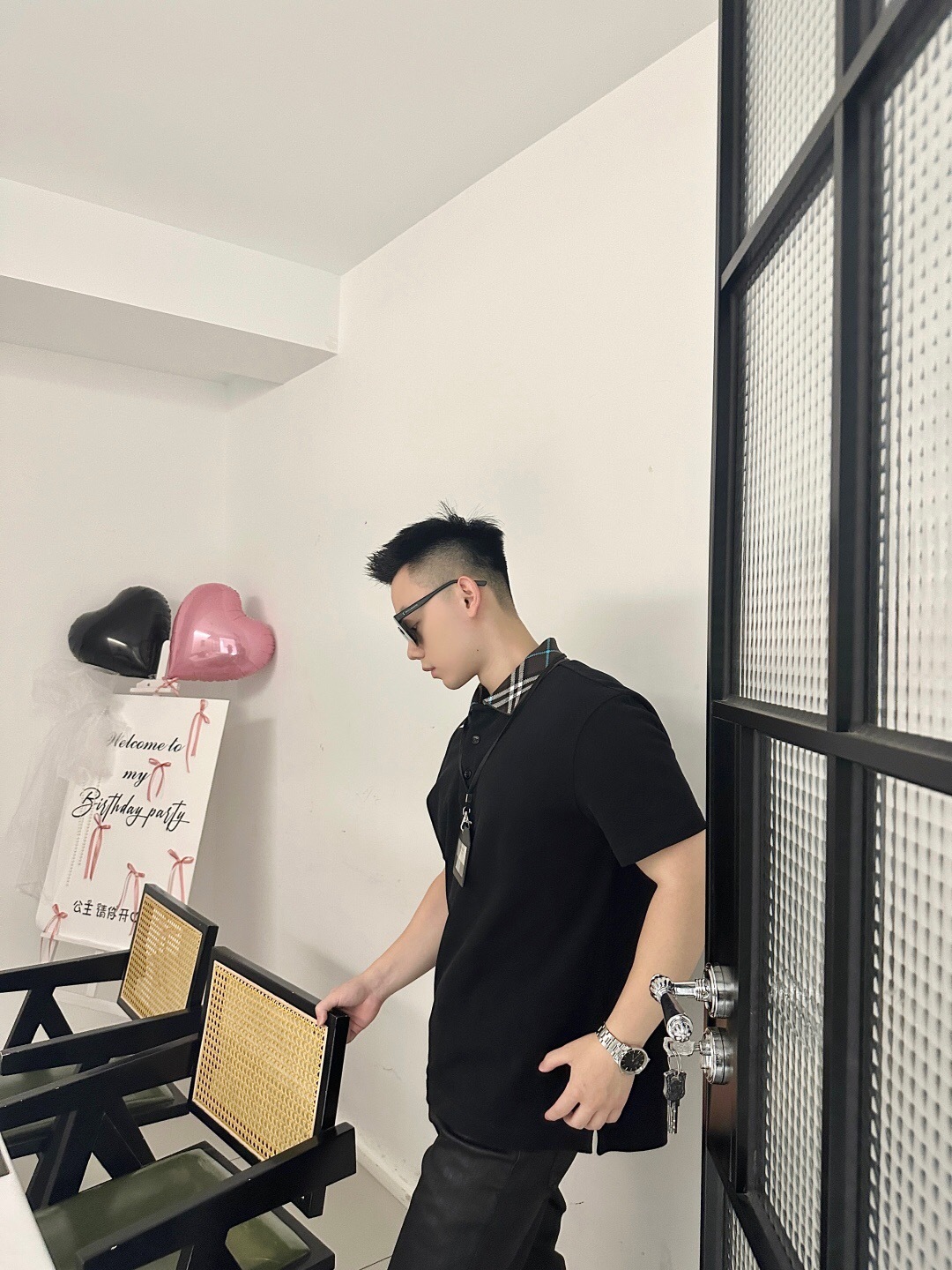 P289 BR厚款格纹领POLO黑色 · image 16