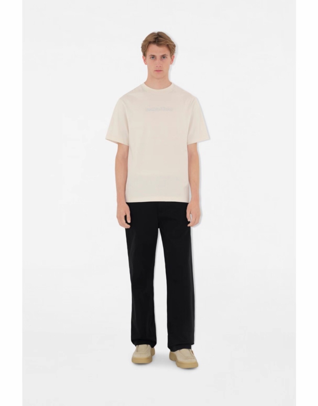 P219 BBR环绕发泡字母印花T恤杏色 · image 12