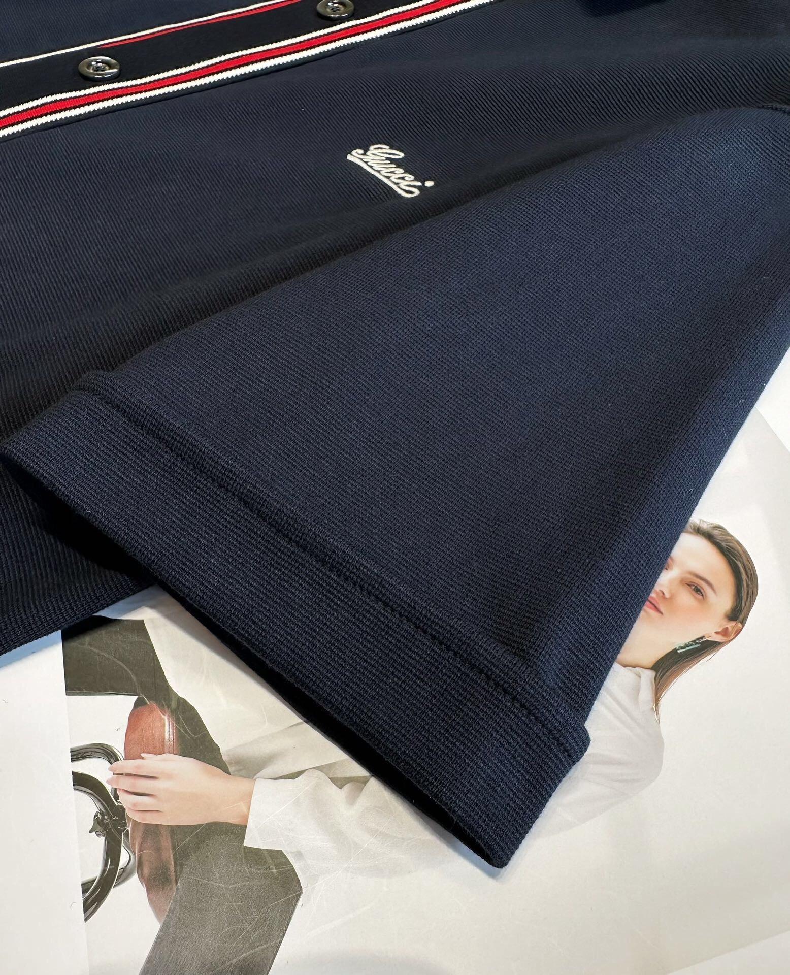 P419 红条纹织带衬衫 · image 8