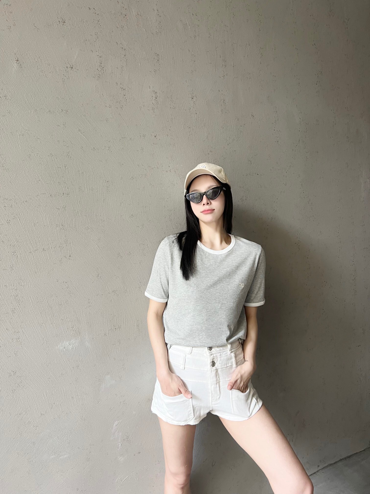 P219 双C刺绣小标短袖灰色(Women) · image 12