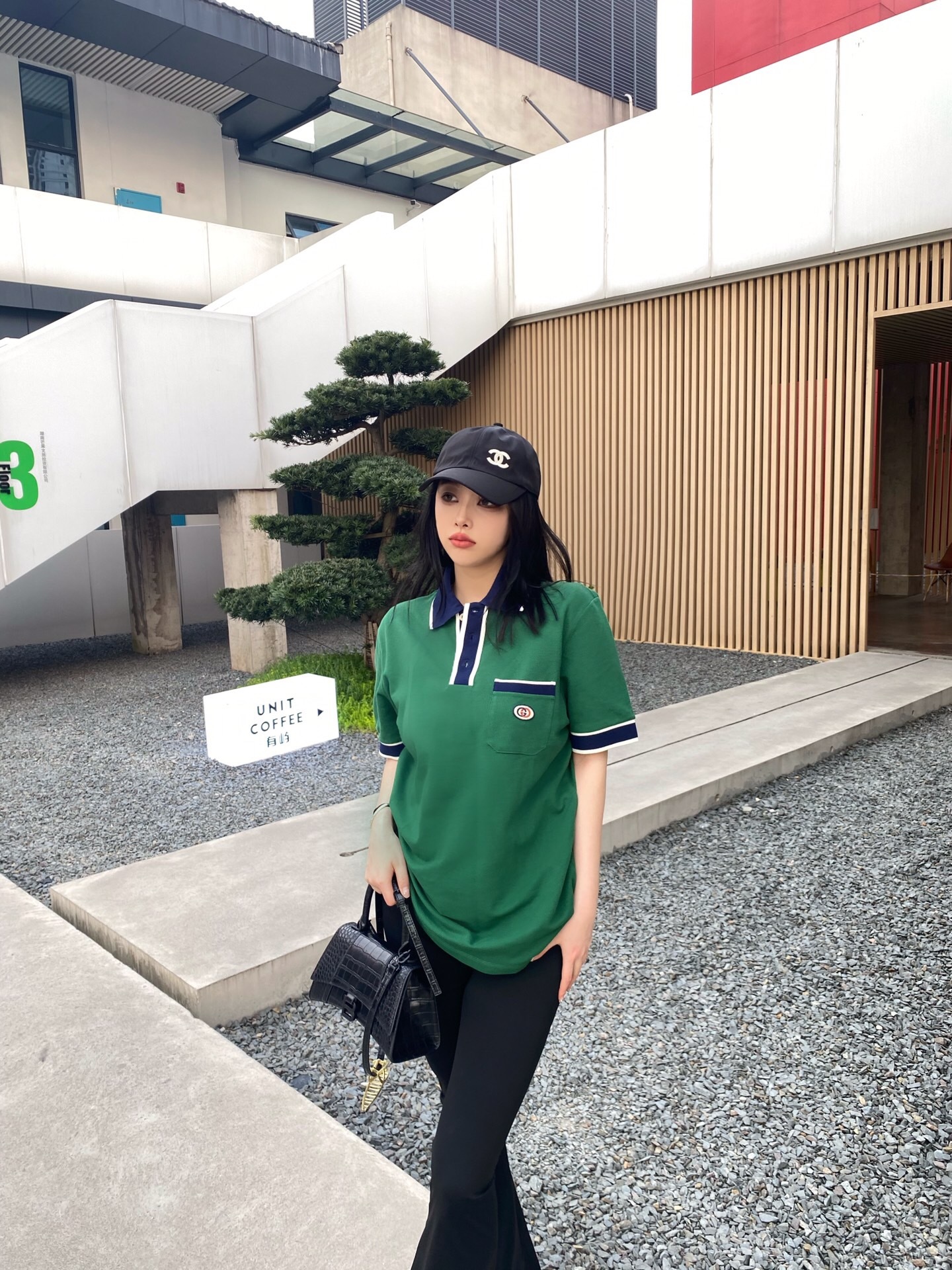 P289 绿色蓝白条POLO衫 · image 19