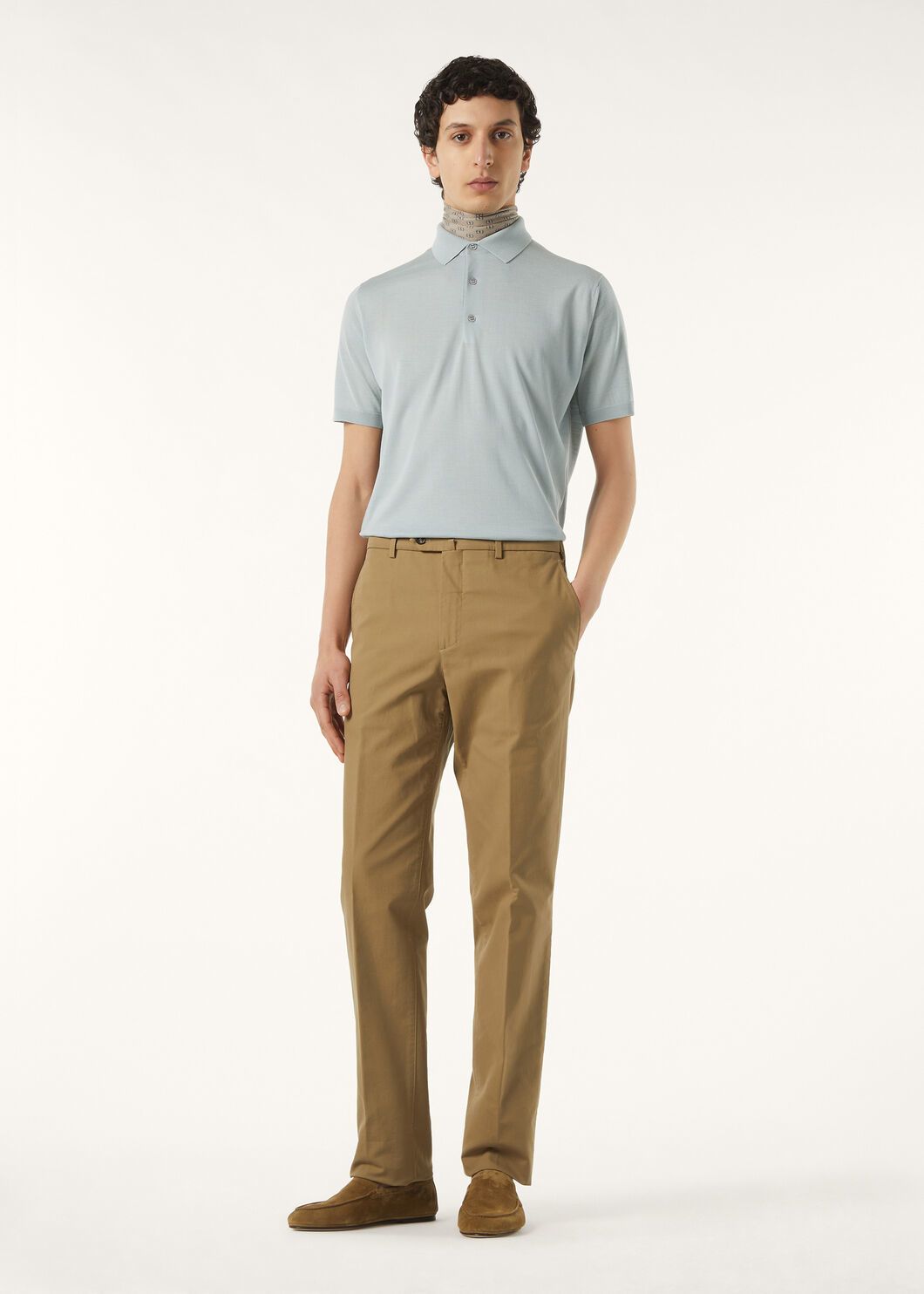 P519 羊毛POLO衫 灰蓝色 · image 12