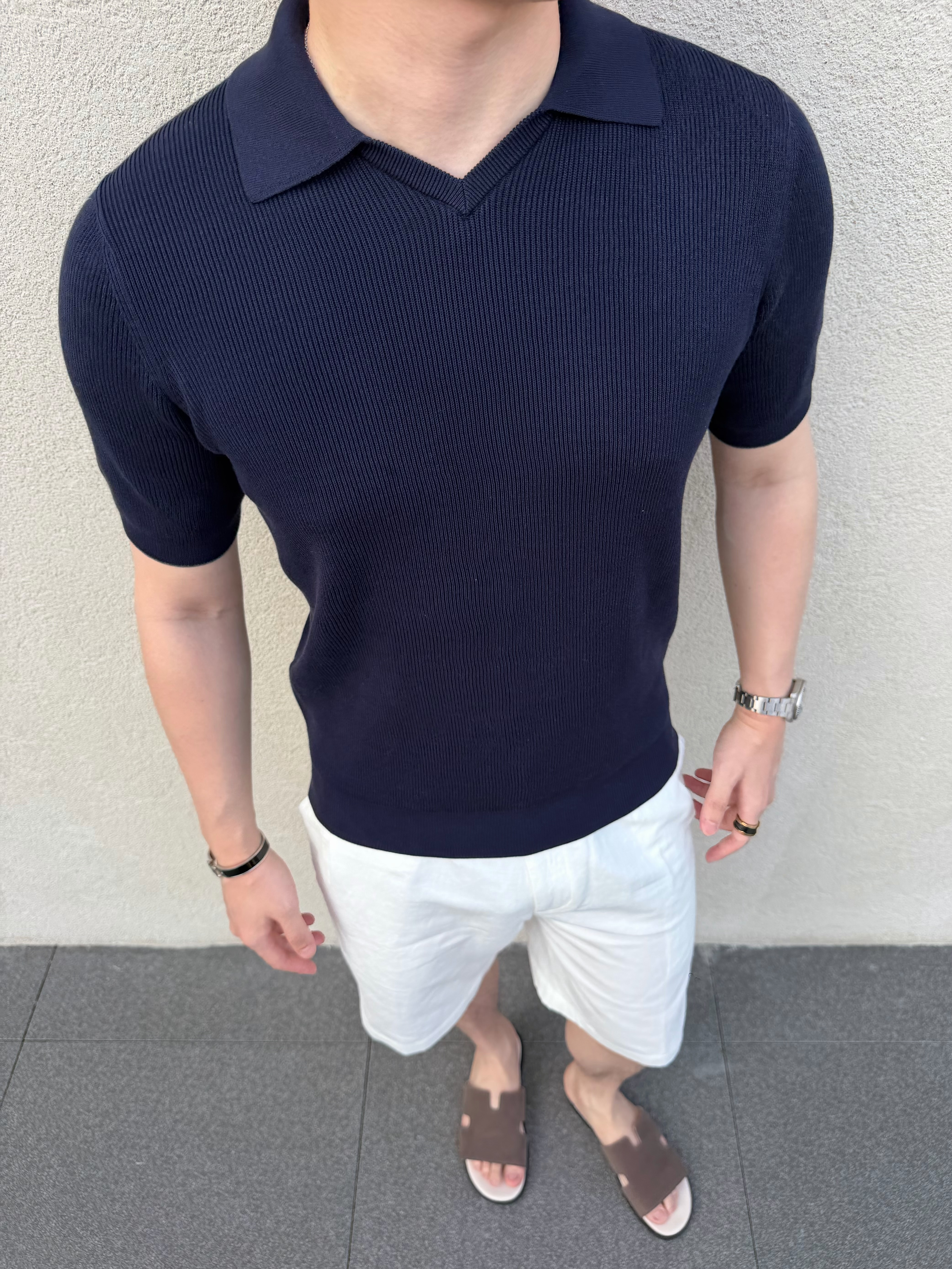P389 小v领POLO衫 深蓝色 · image 18