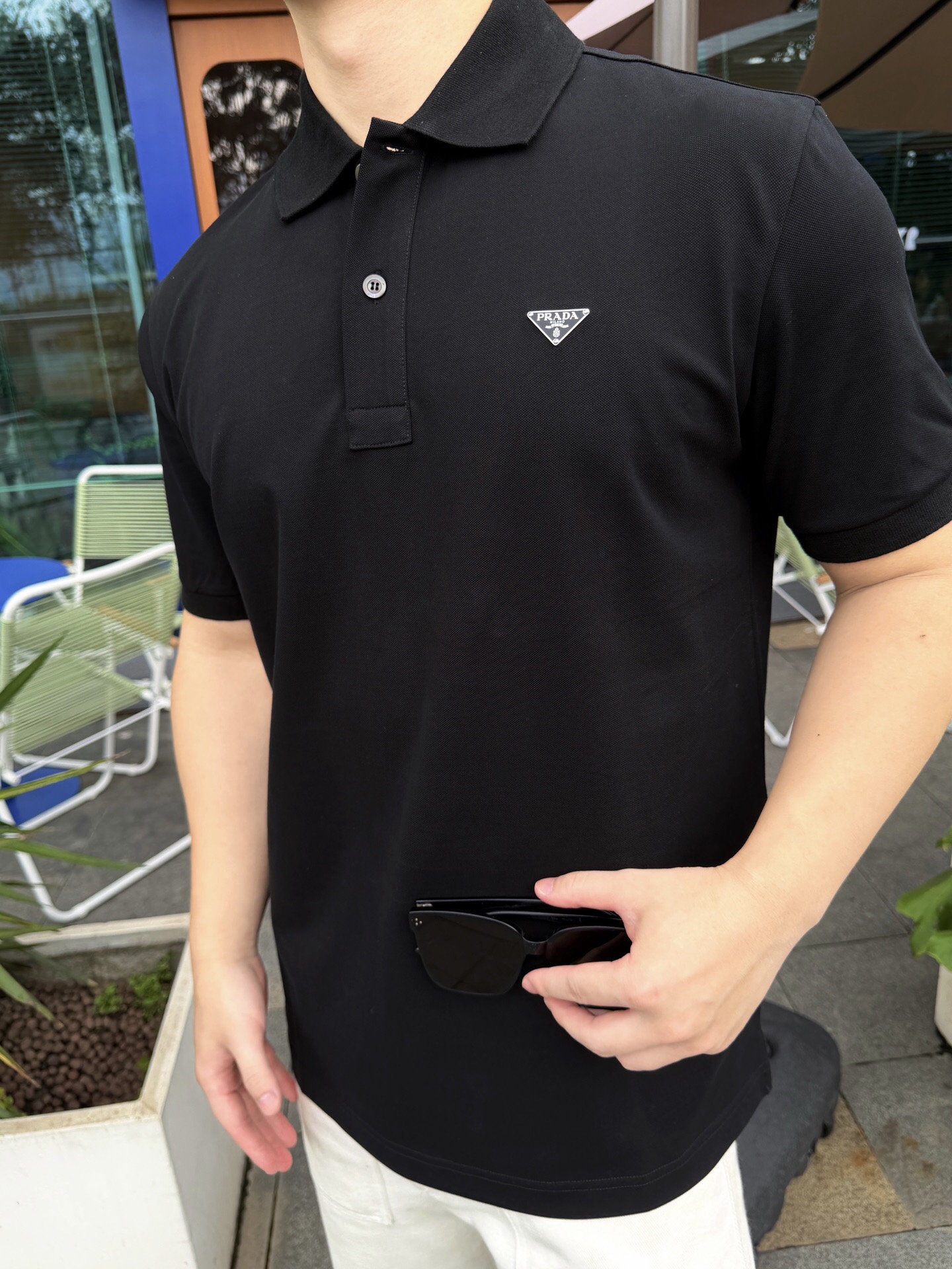 P309 Classic Triangle Black Polo Shirt · image 19