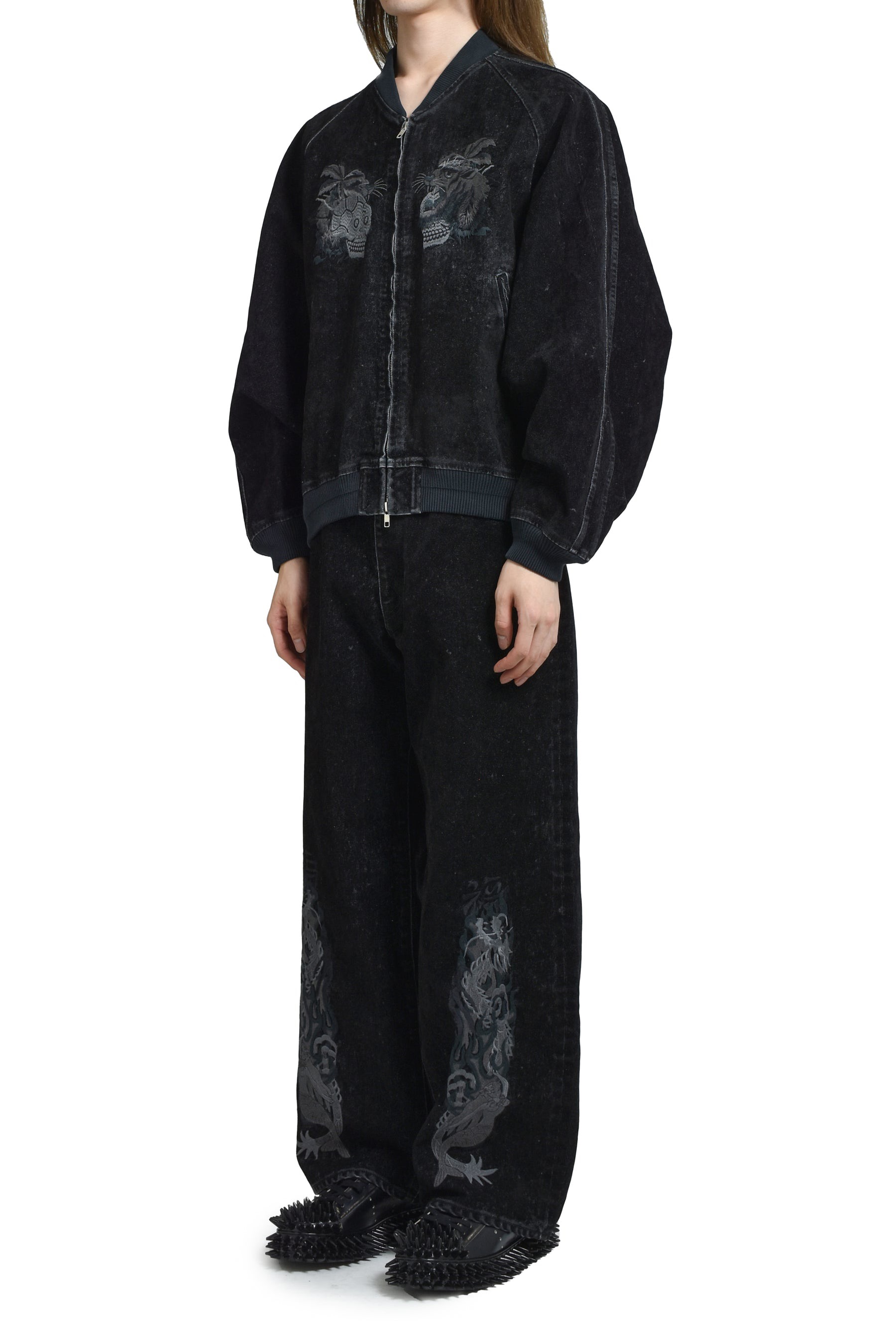 P469 Bat sleeve suede denim jacket · image 21