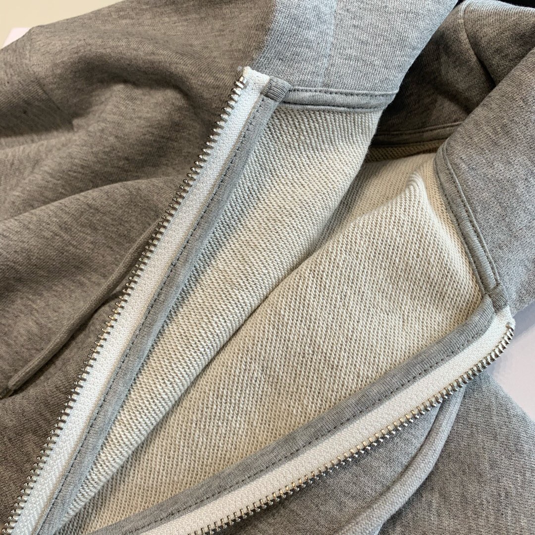 P399 Grey Hat Printed Zipper Hoodie · image 10