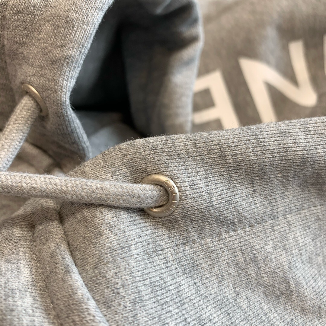 P399 Grey Hat Printed Zipper Hoodie · image 9