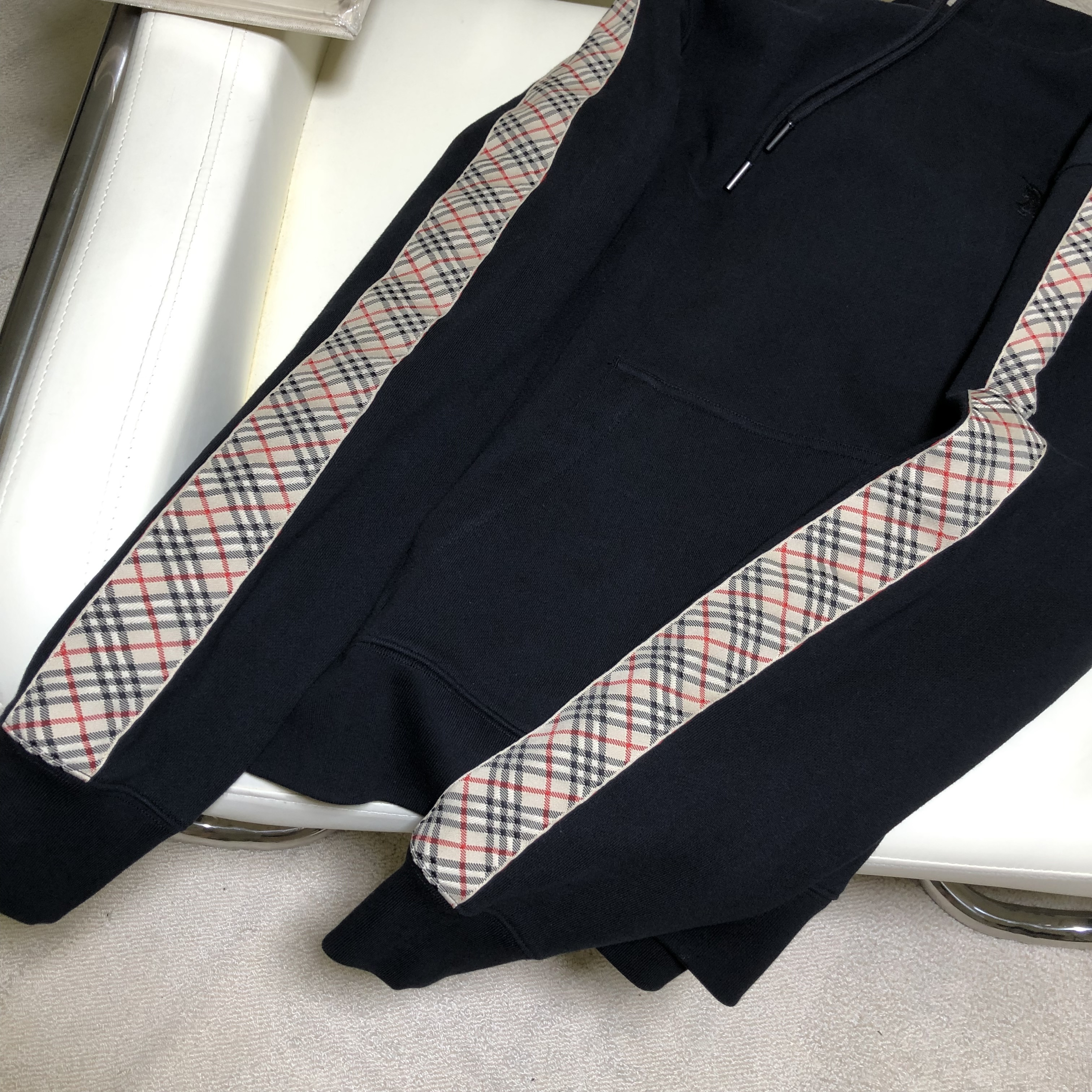 P369 Plaid woven sleeve hoodie · image 9